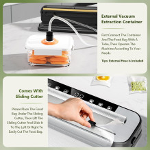 Riff Vacuum Sealer Machine with UV sterilization with cutting knife + 10 bags