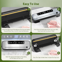 Riff Vacuum Sealer Machine with UV sterilization with cutting knife + 10 bags