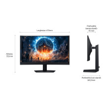 Samsung G60F kompiuterio monitorius 68,6 cm (27 colio) 2560 x 1440 pikselių „Quad HD“ LCD juodas
