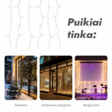 Lempučių užuolaida (girlianda) PROLED IP67 2x2 m Lempučių užuolaida (girlianda) PROLED IP67 2x2 m