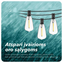 Outdoor garland with solar battery (LED) Retro