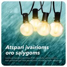 Lauko girlianda su saulės baterija (LED) Elegance