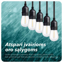 Lauko girlianda su saulės baterija (LED) Drop Lauko girlianda su saulės baterija (LED) Drop