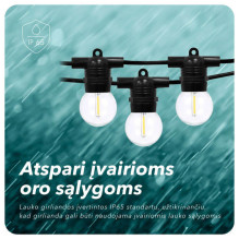 Lauko girlianda su saulės baterija (LED) Glow Lauko girlianda su saulės baterija (LED) Glow