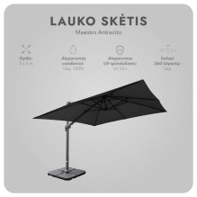 Lauko skėtis (užvalkalas dovanų) Maestro Antracito
