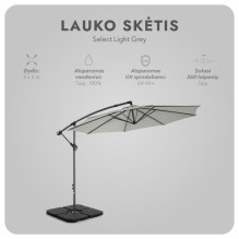 Lauko skėtis Select Light Grey Lauko skėtis Select Light Grey