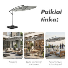 Outdoor umbrella Select Light Grey Outdoor umbrella Select Light Grey