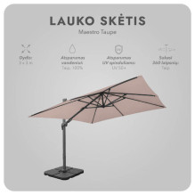 Outdoor umbrella (gift cover) Maestro Taupe