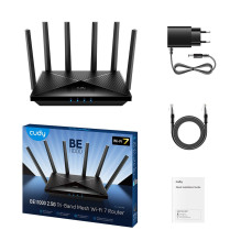 Belaidis Maršrutizatorius - Cudy WR11000 Tri-band 5765 Mbit / s 2.5 Gigabit Ethernet Juodas Belaidis Maršrutizatorius - Cudy WR11000 Tri-band 5765 Mbit / s 2.5 Gigabit Ethernet Juodas