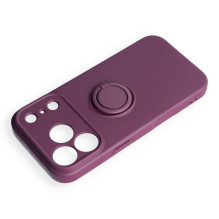 Case for iPhone 17 Pro / 18 Pro Silicone Ring dark cherry