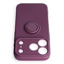 Case for iPhone 17 Pro / 18 Pro Silicone Ring dark cherry