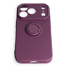 Case for iPhone 17 Pro / 18 Pro Silicone Ring dark cherry