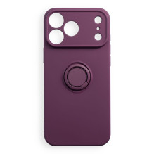 Case for iPhone 17 Pro Max / 18 Pro Max Silicone Ring dark cherry