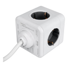 Power strip cube 5 sockets max 3680W with 1,4m power cable E03 white Power strip cube 5 sockets max 3680W with 1,4m power cable E03 white