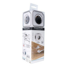 Power strip cube 5 sockets max 3680W with 1,4m power cable E03 white Power strip cube 5 sockets max 3680W with 1,4m power cable E03 white