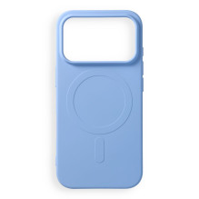 Case for iPhone 17 Pro / 18 Pro Silicone Mag Cover compatible with MagSafe (big hole) light blue