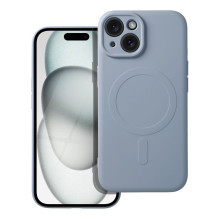 Case for iPhone 17 Pro / 18 Pro Silicone Mag Cover compatible with MagSafe (big hole) light blue