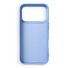 Case for iPhone 17 Pro / 18 Pro Silicone Mag Cover compatible with MagSafe (big hole) light blue