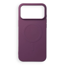 Case for iPhone 17 Pro Max / 18 Pro Max Silicone Mag Cover compatible with MagSafe (big hole) dark cherry
