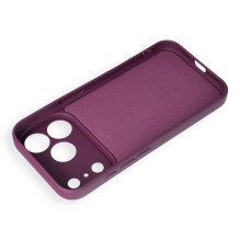 Case for iPhone 17 Pro / 18 Pro Silicone Mag Cover compatible with MagSafe (camera protection) dark cherry