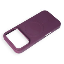 Case for iPhone 17 Pro / 18 Pro Silicone Mag Cover compatible with MagSafe (big hole) dark cherry