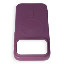 Case for iPhone 17 Pro / 18 Pro Silicone Mag Cover compatible with MagSafe (big hole) dark cherry