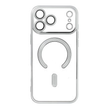 „iPhone 17 Pro / 18 Pro Electro“ dėklas Mag Suderinamas su „MagSafe“ sidabro spalvos „iPhone 17 Pro / 18 Pro Electro“ dėklas Mag Suderinamas su „MagSafe“ sidabro spalvos
