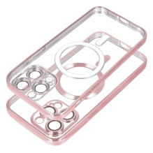 „iPhone 17 Pro Max / 18 Pro Max Electro“ dėklas Mag Suderinamas su „MagSafe“ aukso-rožinės spalvos