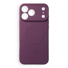 Case for iPhone 17 Pro Max / 18 Pro Max Silicone Mag Cover compatible with MagSafe (camera protection) dark cherry