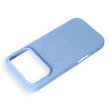 Case for iPhone 17 Pro Max / 18 Pro Max Silicone Mag Cover compatible with MagSafe (big hole) light blue