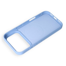 Case for iPhone 17 Pro Max / 18 Pro Max Silicone Mag Cover compatible with MagSafe (big hole) light blue