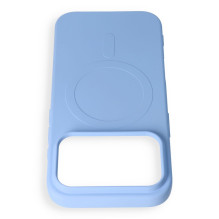 Case for iPhone 17 Pro Max / 18 Pro Max Silicone Mag Cover compatible with MagSafe (big hole) light blue