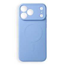 Case for iPhone 17 Pro Max / 18 Pro Max Silicone Mag Cover compatible with MagSafe (camera protection) light blue