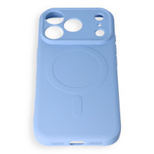 Case for iPhone 17 Pro Max / 18 Pro Max Silicone Mag Cover compatible with MagSafe (camera protection) light blue