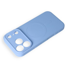 Case for iPhone 17 Pro Max / 18 Pro Max Silicone Mag Cover compatible with MagSafe (camera protection) light blue