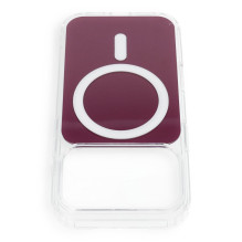 Case for iPhone 17 Pro / 18 Pro Clear Fusion Mag Cover compatible with MagSafe dark cherry Case for iPhone 17 Pro / 18 Pro Clear Fusion Mag Cover compatible with MagSafe dark cherry