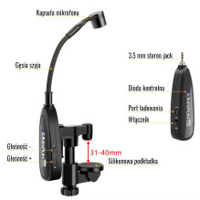 Mikrofonas - Kimafun KM-U307-1 UHF Belaidis Instrumentams