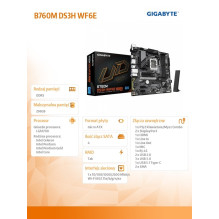 Pamatplate Gigabyte B760M DS3H WIFI6E GEN5