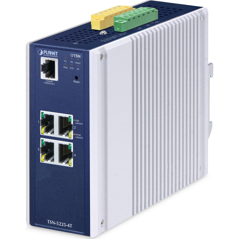 Planet Industrial L2+ 4-portu pārvaldāms TSN Ethernet slēdzis TS