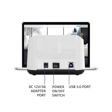 „Qoltec 50309“ HDD SSD 2,5–3,5 colių įstrižainės prijungimo stotelė, SATA III, USB 3.0, itin greitas 5 Gb/s, su klonavim „Qoltec 50309“ HDD SSD 2,5–3,5 colių įstrižainės prijungimo stotelė, SATA III, USB 3.0, itin greitas 5 Gb/s, su klonavim