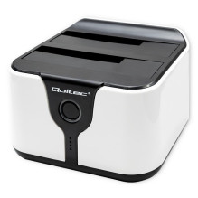 „Qoltec 50309“ HDD SSD 2,5–3,5 colių įstrižainės prijungimo stotelė, SATA III, USB 3.0, itin greitas 5 Gb/s, su klonavim „Qoltec 50309“ HDD SSD 2,5–3,5 colių įstrižainės prijungimo stotelė, SATA III, USB 3.0, itin greitas 5 Gb/s, su klonavim