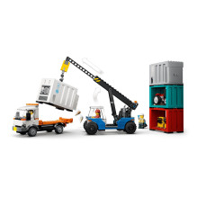 LEGO CITY 60509 Uosto krovininis traukinys su kranu ir sunkvežimiu