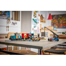 LEGO CITY 60509 Uosto krovininis traukinys su kranu ir sunkvežimiu