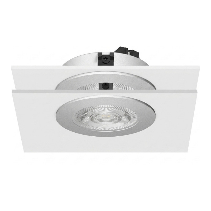 Synergy 21 LED recessed ceiling spotlight Helios silver, round, neutral white
