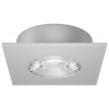 Synergy 21 LED recessed ceiling spotlight Helios silver, square, warm white