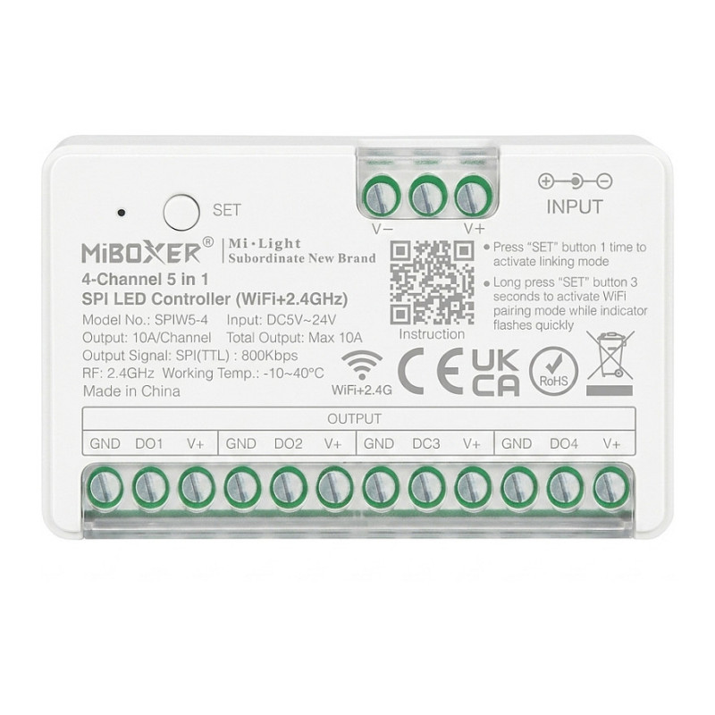 Pixel LED Controller SPI Series 5 in 1 SPI (2.4GHz+Wifi) 4 Channels *Milight / Miboxer*