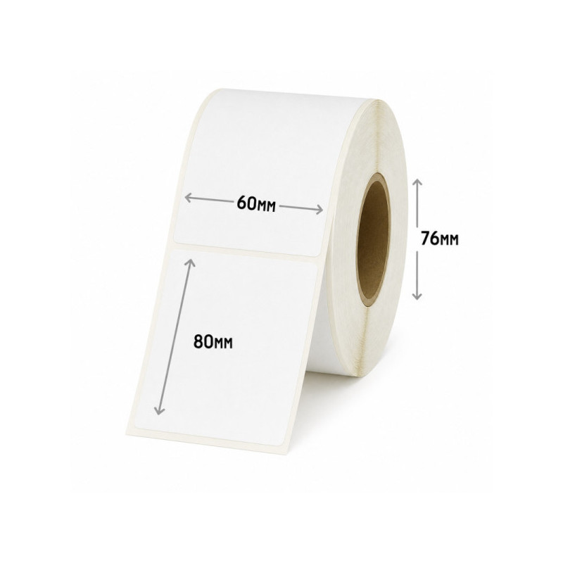 Analog thermal labels Zebra 60x80mm D76 2000vnt.