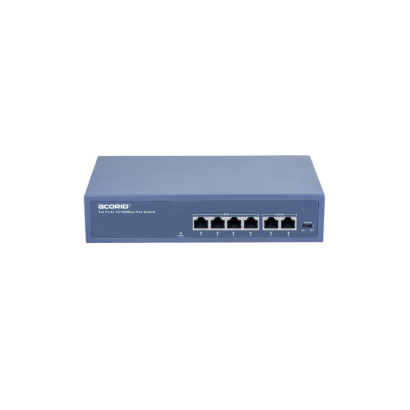 6-port switch Acorid CS1106P (4 PoE, 2 Uplink)