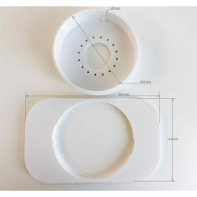 Flush mount smoke detector housing (for detectors up to 102mm)