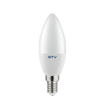 LED bulb frosted candle GTV LD-SMDC37-80 (8w, E14, 3000K)